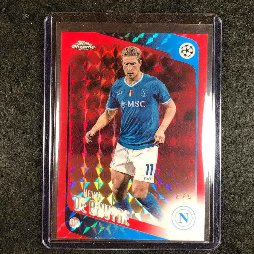 2025-26 Topps Chrome UEFA CC KEVIN DE BRUYNE Red Geometric 2/5