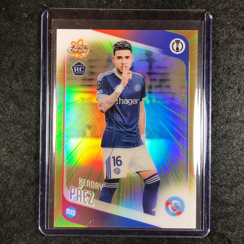 2025-26 Topps Chrome UEFA CC KENDRY PAEZ Radiating Rookies SSP #29