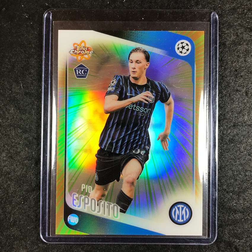 2025-26 Topps Chrome UEFA CC PIO ESPOSITO Radiating Rookies SSP #163