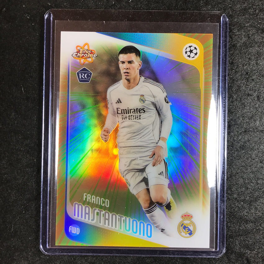 2025-26 Topps Chrome UEFA CC FRANCO MASTANTUONO Radiating Rookies SSP #172
