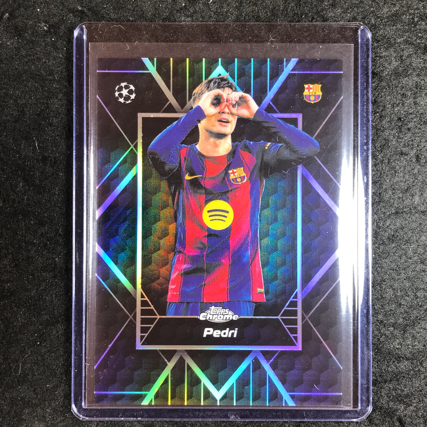 2025-26 Topps Chrome UEFA CC PEDRI Shadow Etch SSP #6