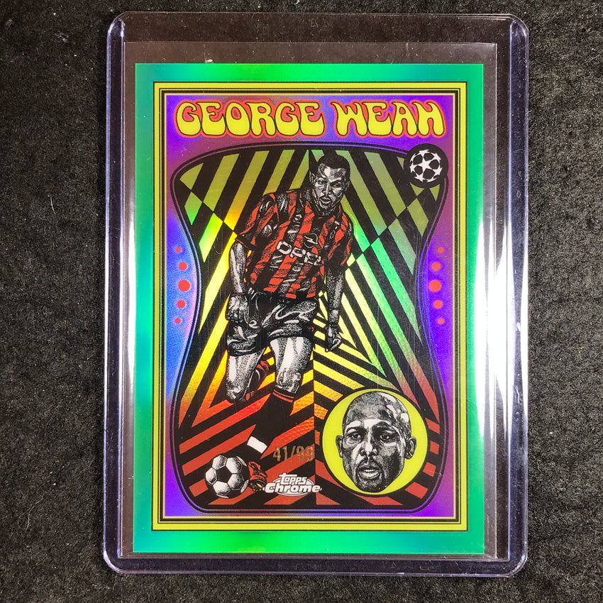 2025-26 Topps Chrome UEFA CC GEORGE WEAH Ultra Violet All-Stars SSP Green 41/99