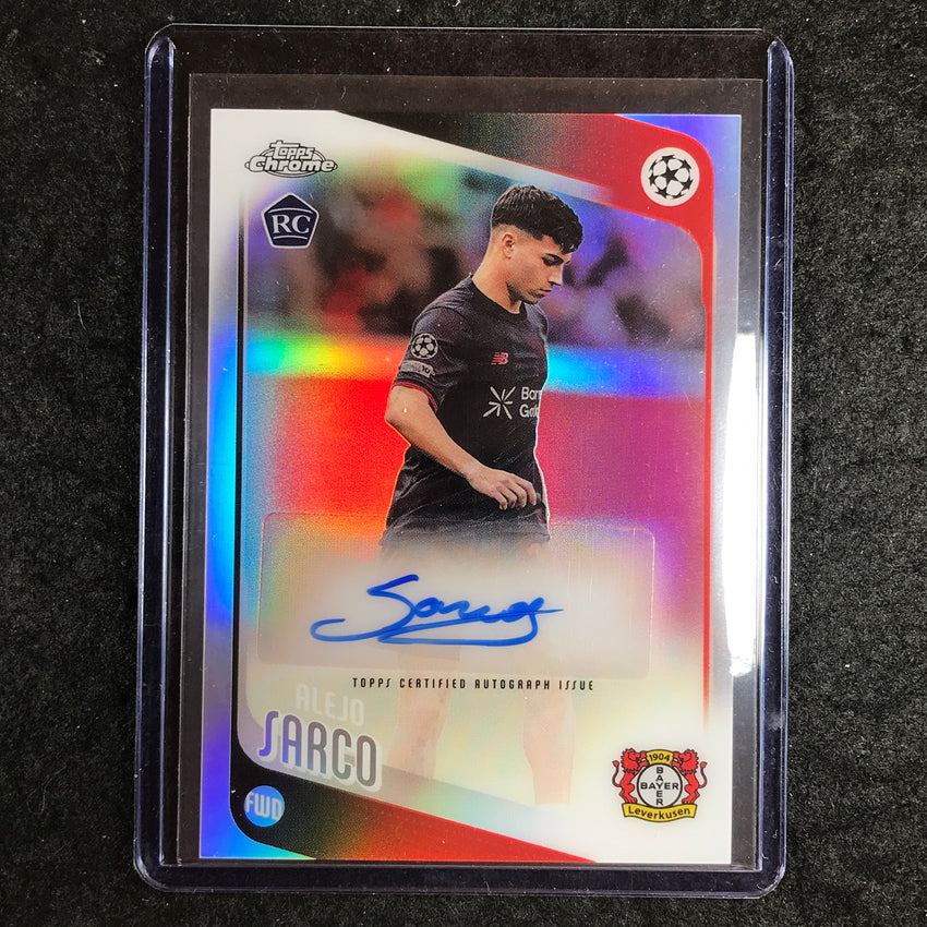 2025-26 Topps Chrome UEFA CC ALEJO SARCO Rookie Chrome Auto Refractor #AS