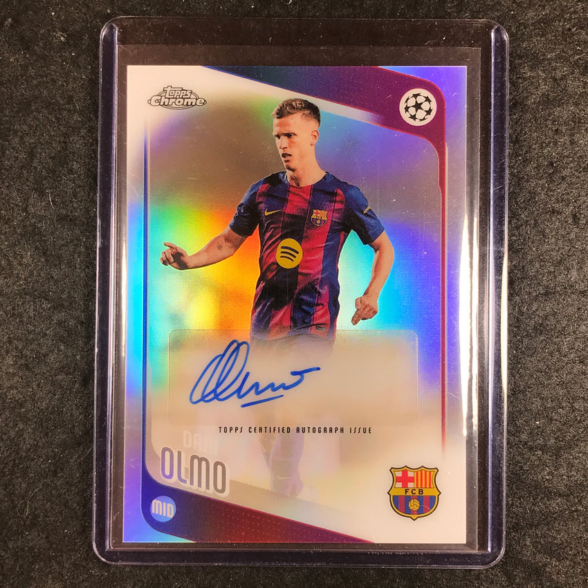 2025-26 Topps Chrome UEFA CC DANI OLMO Chrome Auto Refractor #DO
