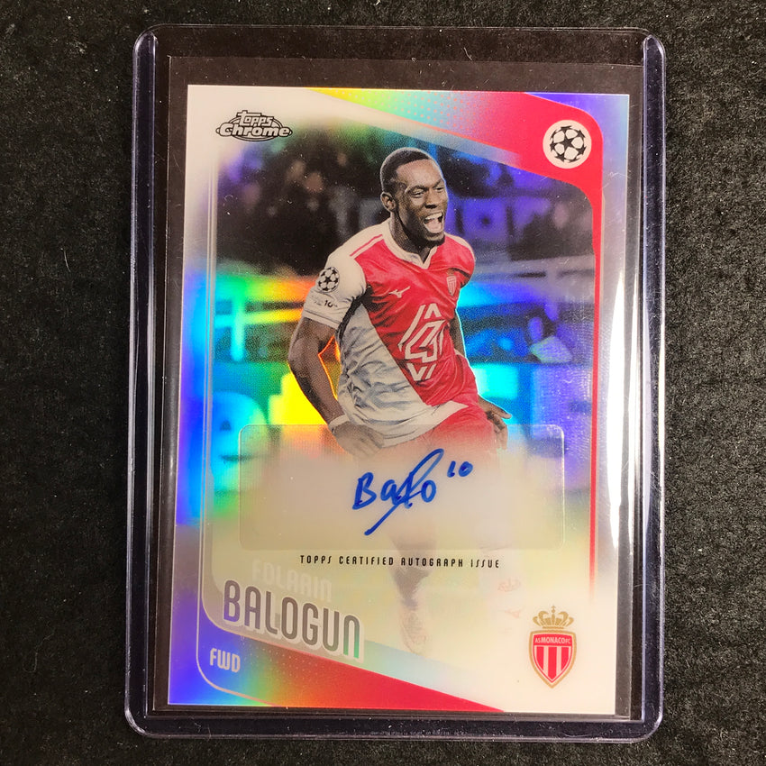 2025-26 Topps Chrome UEFA CC FOLARIN BALOGUN Chrome Auto Refractor #FB