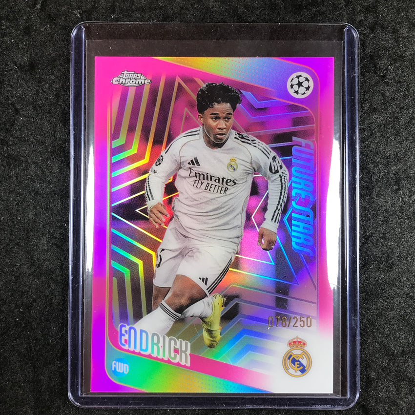 2025-26 Topps Chrome UEFA CC ENDRICK Future Stars Pink Refractor 78/250