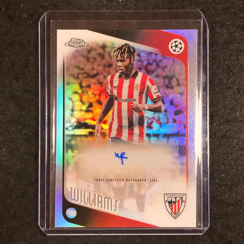 2025-26 Topps Chrome UEFA CC NICO WILLIAMS Chrome Auto Refractor #NI