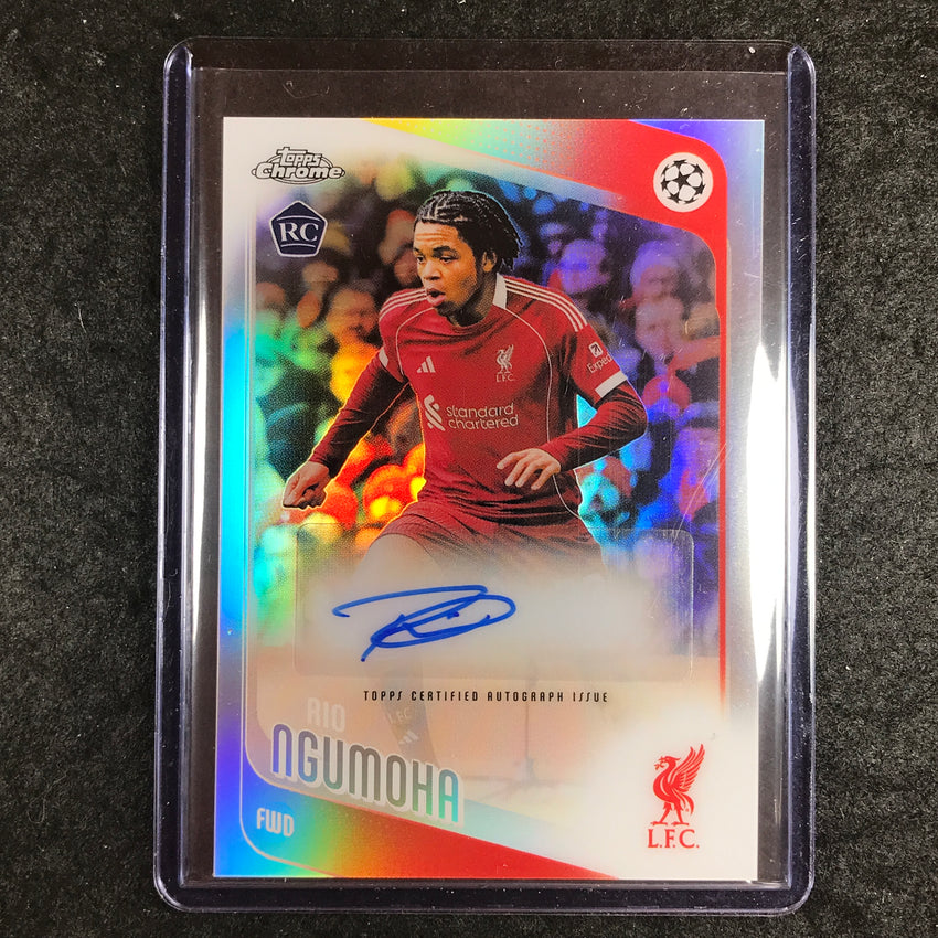 2025-26 Topps Chrome UEFA CC RIO NGUMOHA Rookie Chrome Auto Refractor #RN
