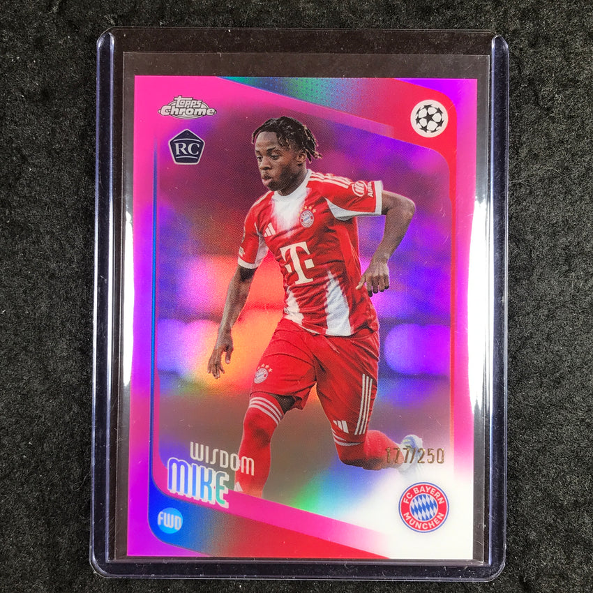 2025-26 Topps Chrome UEFA CC WISDOM MIKE Rookie Pink Refractor 177/250