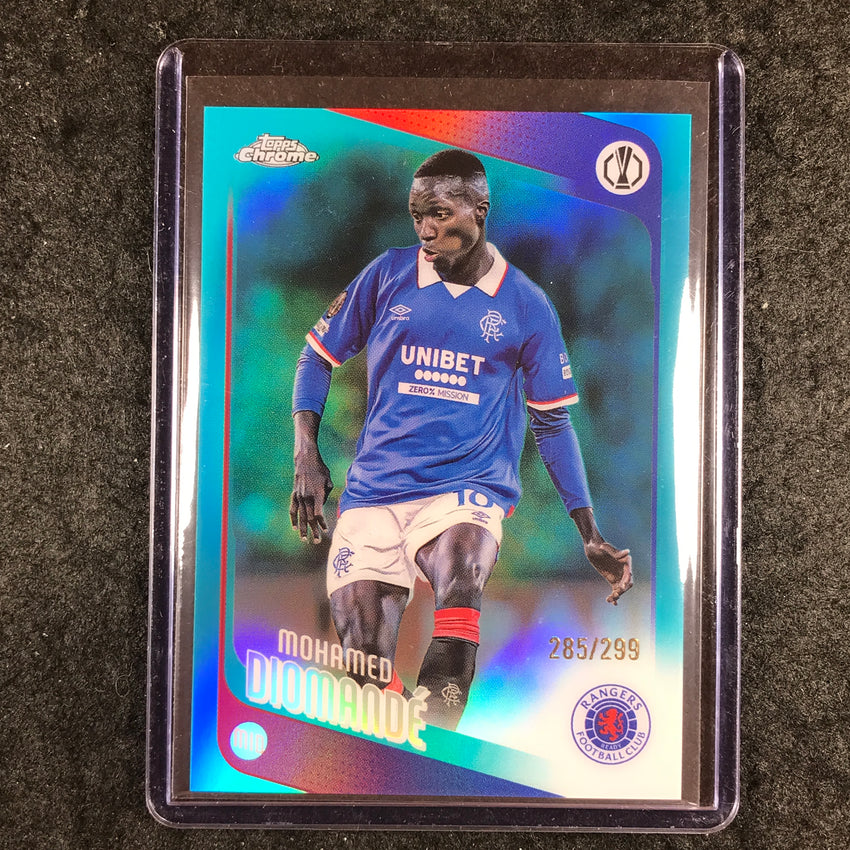 2025-26 Topps Chrome UEFA CC MOHAMED DIOMANDE Teal Refractor 285/299