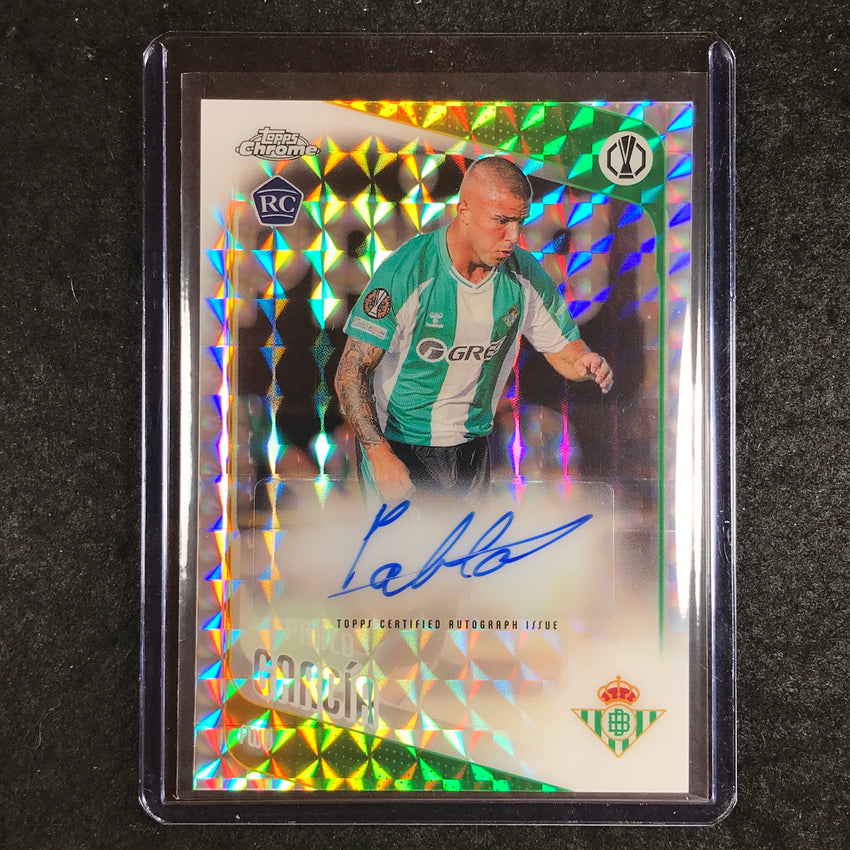 2025-26 Topps Chrome UEFA CC PABLO GARCIA Rookie Chrome Auto Geometric #PG
