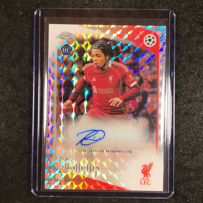 2025-26 Topps Chrome UEFA CC RIO NGUMOHA Rookie Chrome Auto Geometric #RN