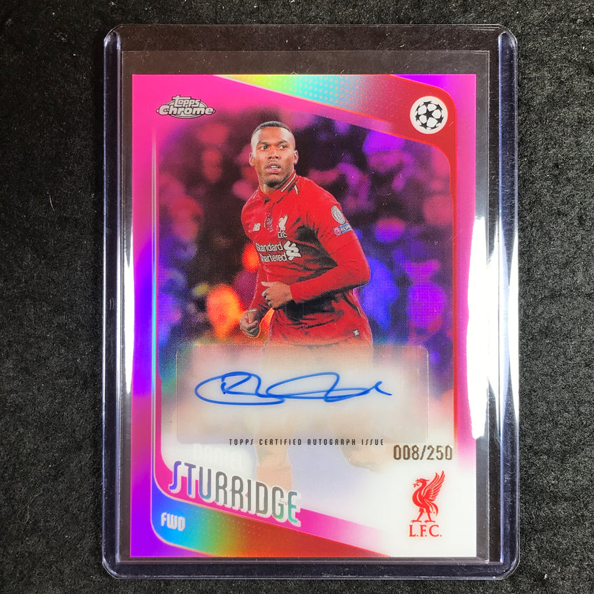 2025-26 Topps Chrome UEFA CC DANIEL STURRIDGE Legends Auto Pink Refractor 8/250