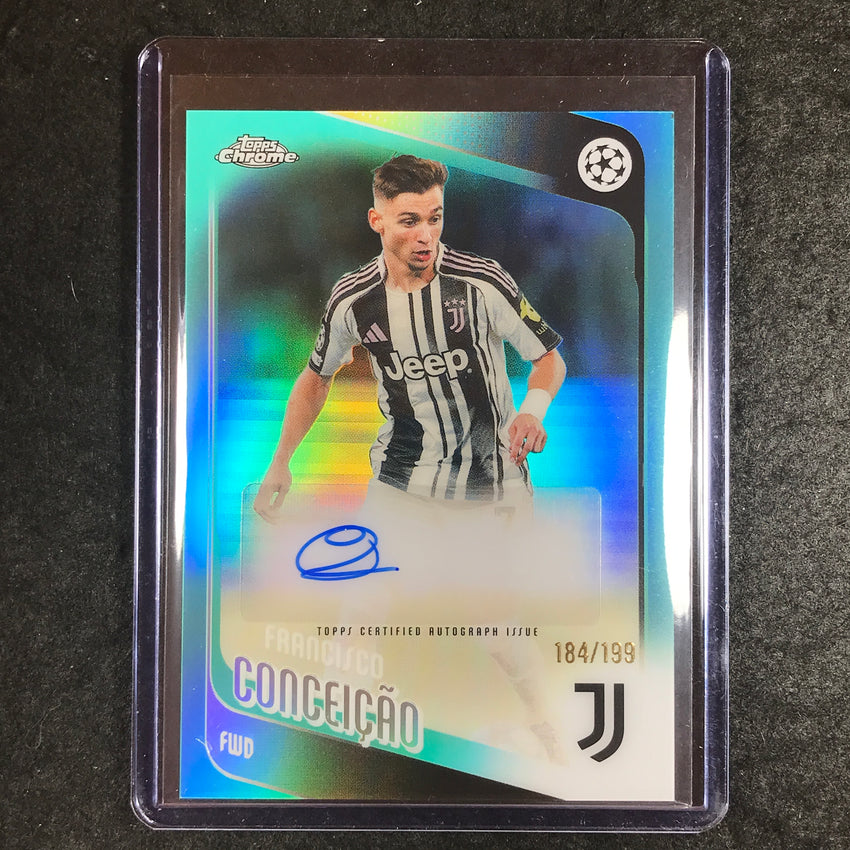 2025-26 Topps Chrome UEFA CC FRANCISCO CONCEICAO Auto Aqua Refractor 184/199