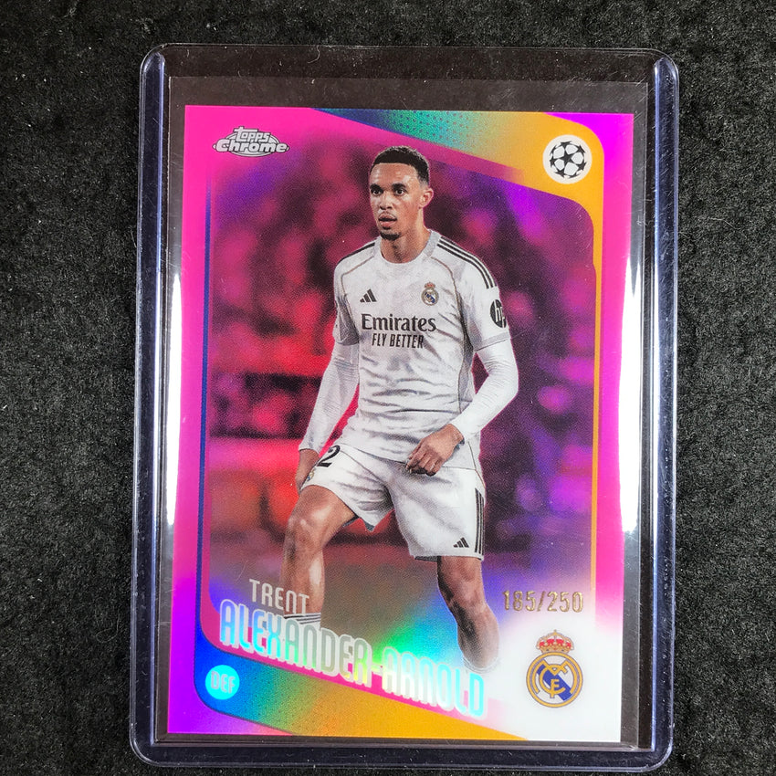 2025-26 Topps Chrome UEFA CC TRENT ALEXANDER-ARNOLD Pink Refractor 185/250