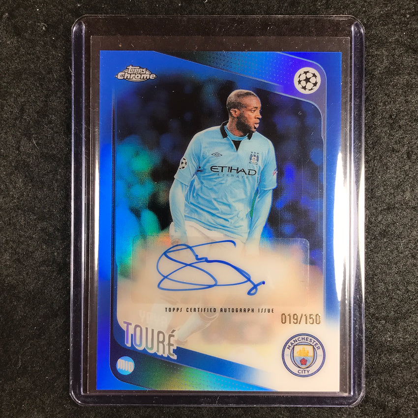 2025-26 Topps Chrome UEFA CC YAYA TOURE Legends Auto Blue Refractor 19/150