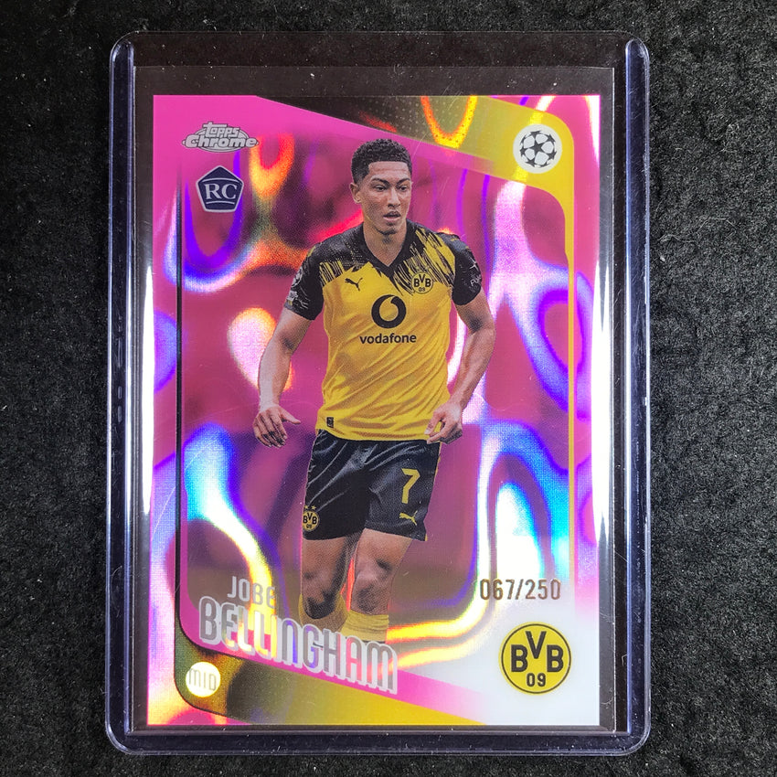 2025-26 Topps Chrome UEFA CC JOBE BELLINGHAM Rookie Pink Lava 67/250