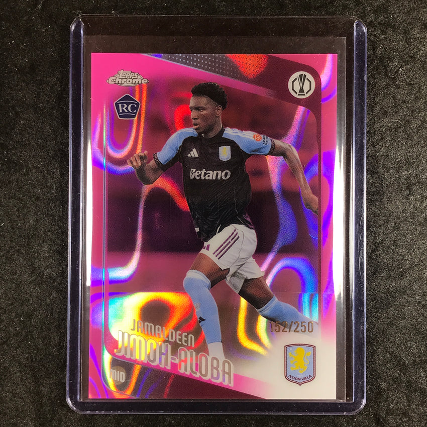 2025-26 Topps Chrome UEFA CC JAMALDEEN JIMOH-ALOBA Rookie Pink Lava 152/250