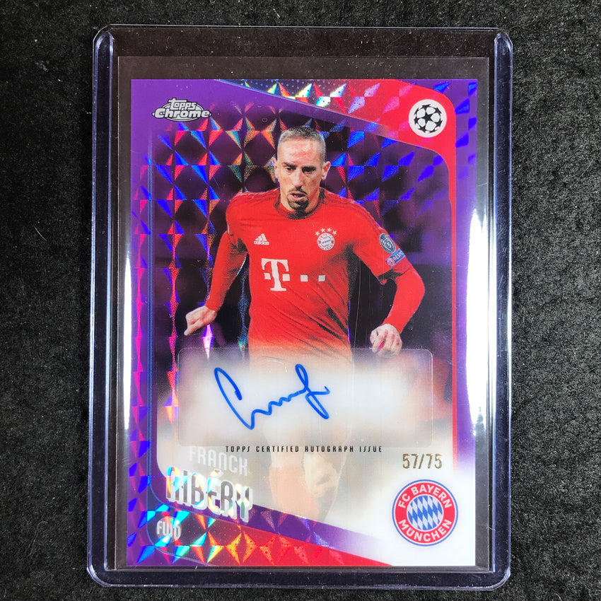 2025-26 Topps Chrome UEFA CC FRANCK RIBERY Legends Auto Purple Geometric 57/75