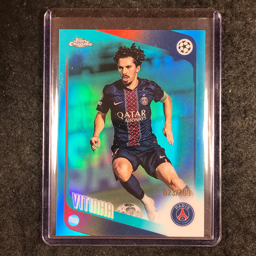 2025-26 Topps Chrome UEFA CC VITINHA Teal Refractor 23/299