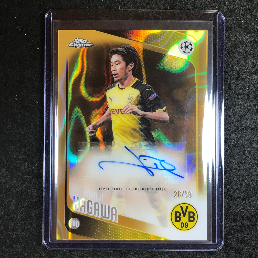 2025-26 Topps Chrome UEFA CC SHINJI KAGAWA Legends Auto Gold Lava 26/50
