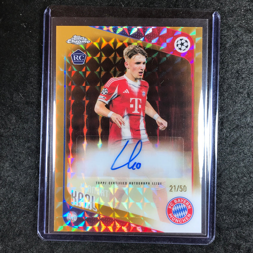2025-26 Topps Chrome UEFA CC LENNART KARL Rookie Auto Gold Geometric 21/50