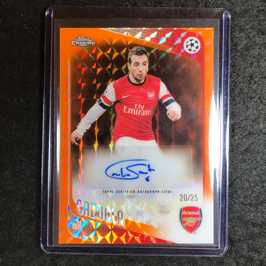 2025-26 Topps Chrome UEFA CC SANTI CAZORLA Legends Auto Orange Geometric 20/25