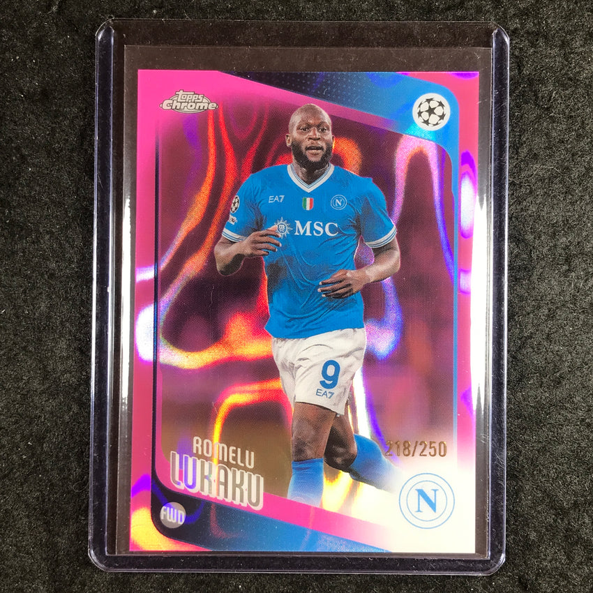 2025-26 Topps Chrome UEFA CC ROMELU LUKAKU Pink Lava 218/250
