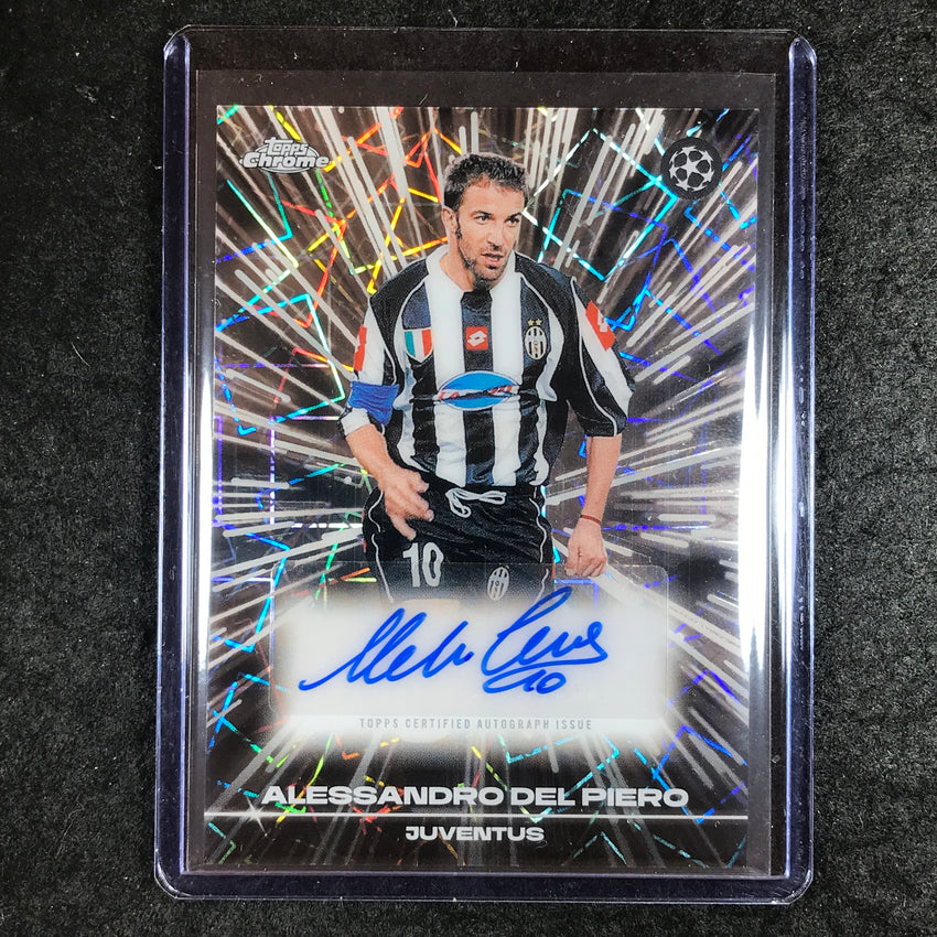 2025-26 Topps Chrome UEFA CC ALESSANDRO DEL PIERO Black Lazer Auto #ADP (A)