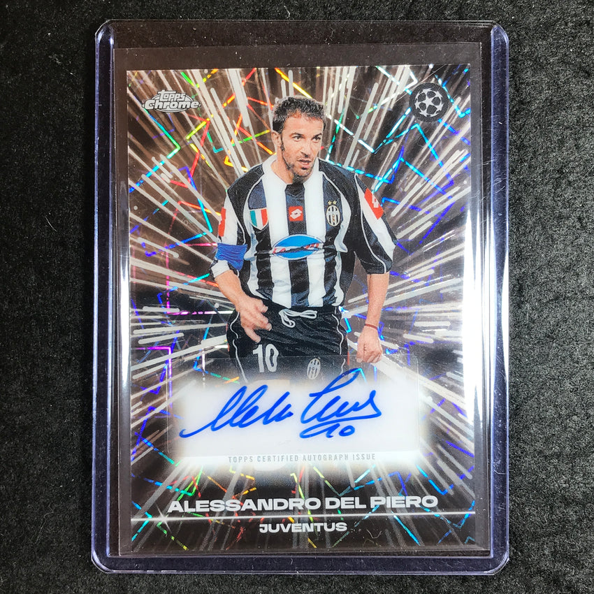 2025-26 Topps Chrome UEFA CC ALESSANDRO DEL PIERO Black Lazer Auto #ADP (B)