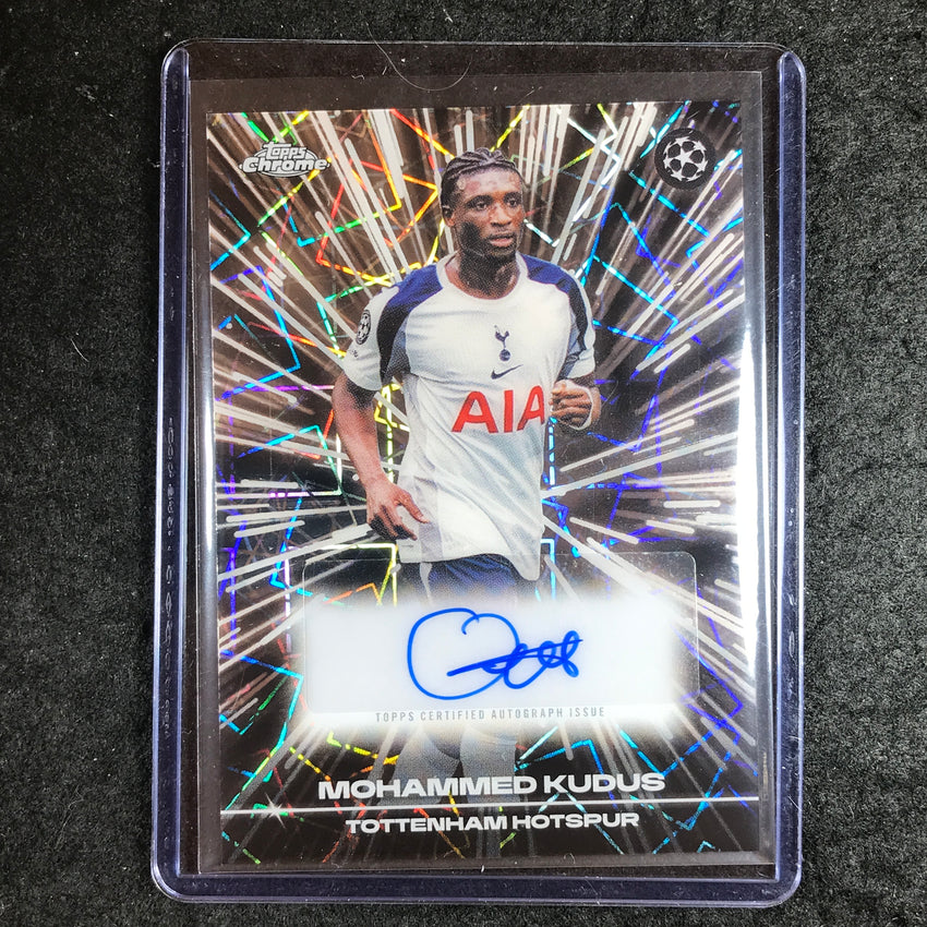 2025-26 Topps Chrome UEFA CC MOHAMMED KUDUS Black Lazer Auto Refractor #MK