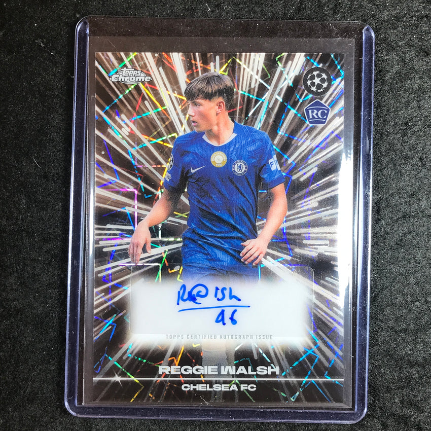 2025-26 Topps Chrome UEFA CC REGGIE WALSH Rookie Black Lazer Auto #RW (A)