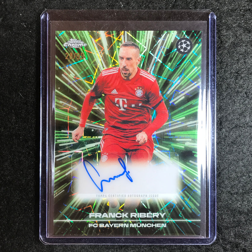 2025-26 Topps Chrome UEFA CC FRANCK RIBERY Black Lazer Auto Green 28/99