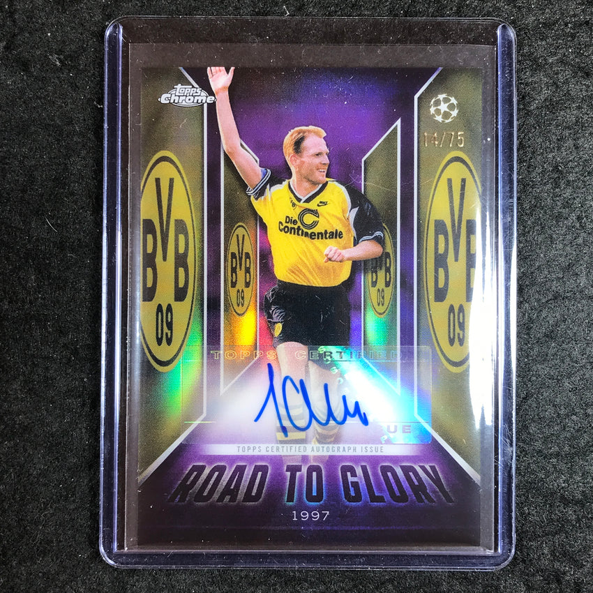 2025-26 Topps Chrome UEFA CC MATTHIAS SAMMER Road to Glory Auto Purple 14/75