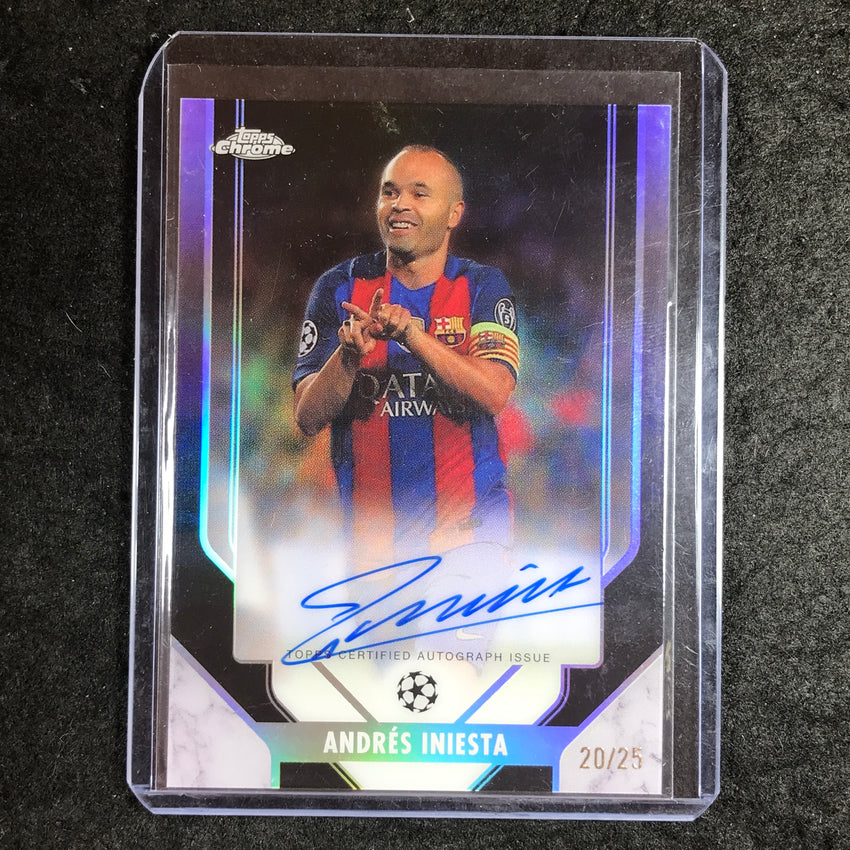 2025-26 Topps Chrome UEFA CC ANDRES INIESTA Superior Signatures Auto 20/25