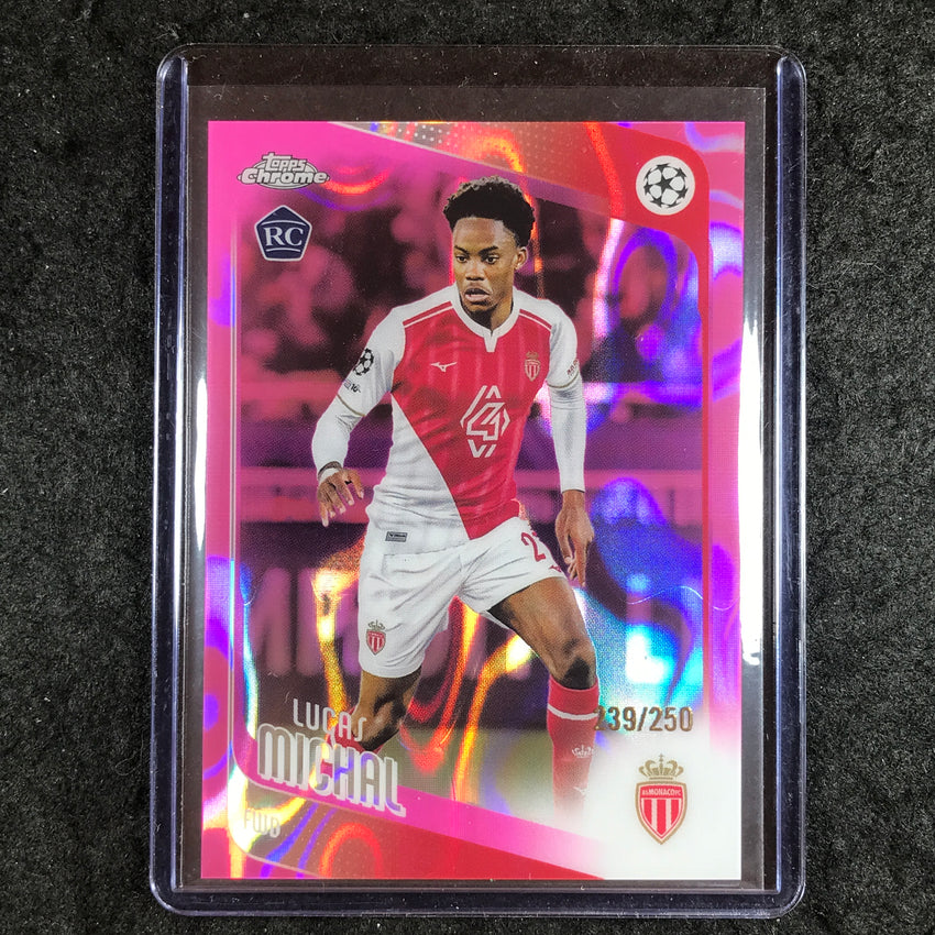 2025-26 Topps Chrome UEFA CC LUCAS MICHAL Rookie Pink Lava 239/250