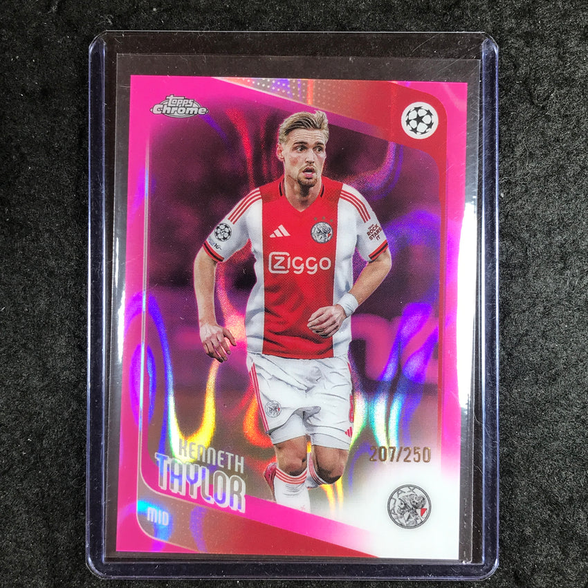2025-26 Topps Chrome UEFA CC KENNETH TAYLOR Pink Lava 207/250