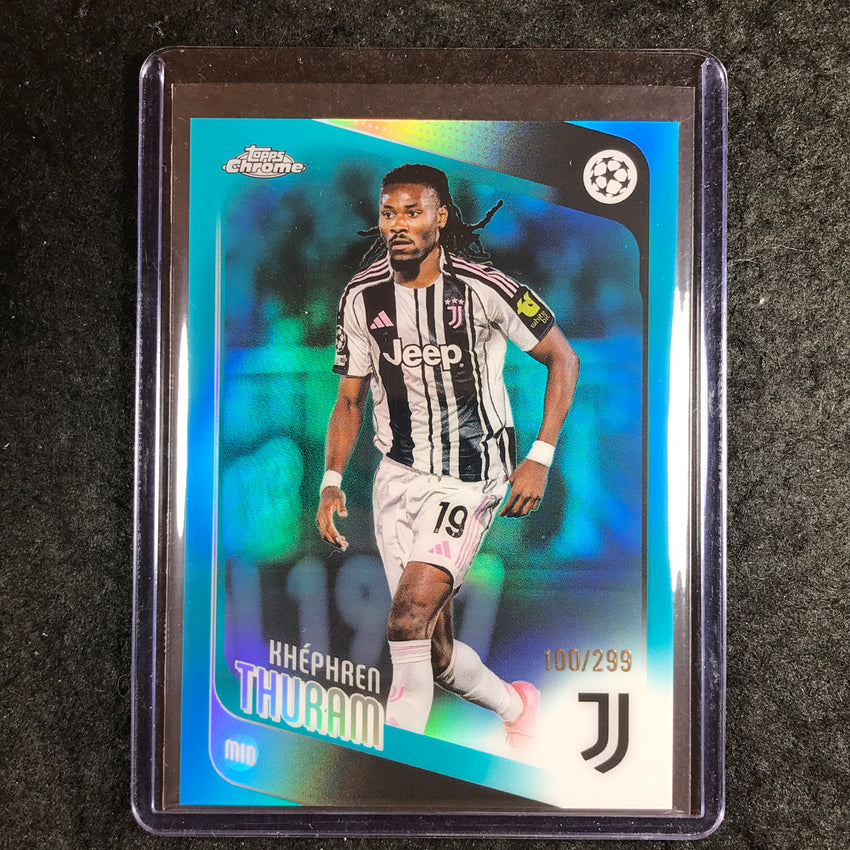 2025-26 Topps Chrome UEFA CC KHEPHREN THURAM Teal Refractor 100/299