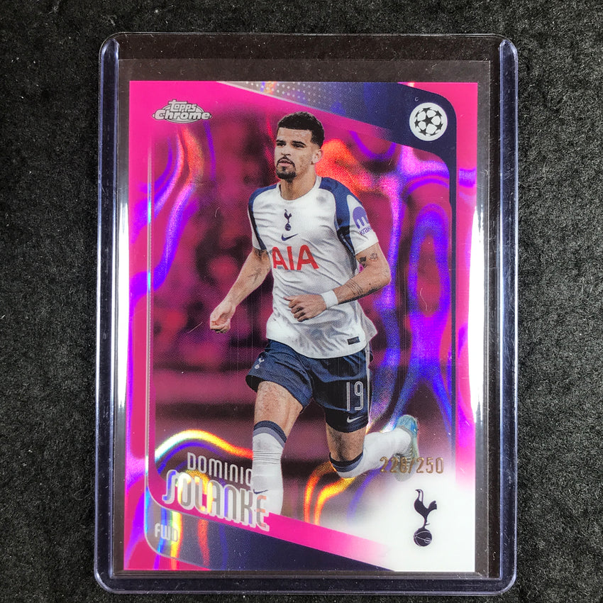 2025-26 Topps Chrome UEFA CC DOMINIC SOLANKE Pink Lava 228/250