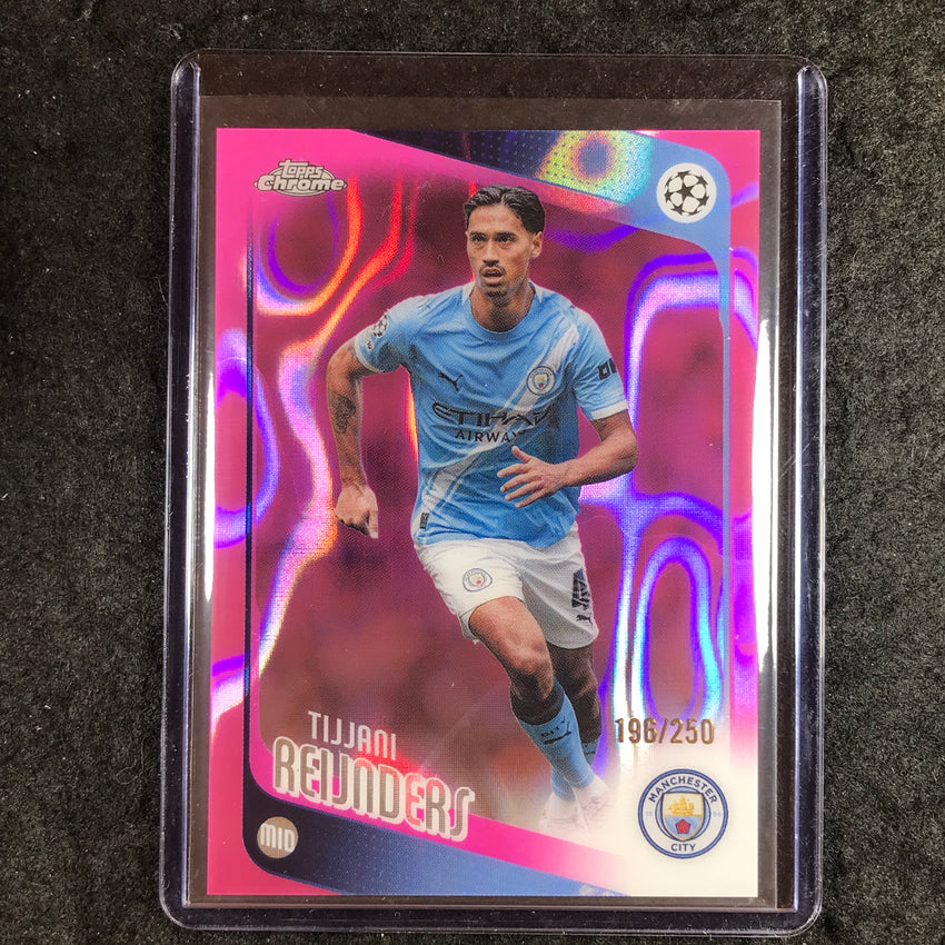 2025-26 Topps Chrome UEFA CC TIJJANI REIJNDERS Pink Lava 196/250