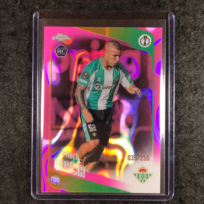 2025-26 Topps Chrome UEFA CC PABLO GARCIA Rookie Pink Lava 39/250