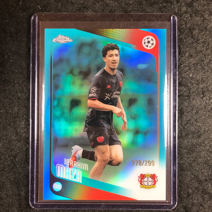 2025-26 Topps Chrome UEFA CC IBRAHIM MAZA Teal Refractor 278/299