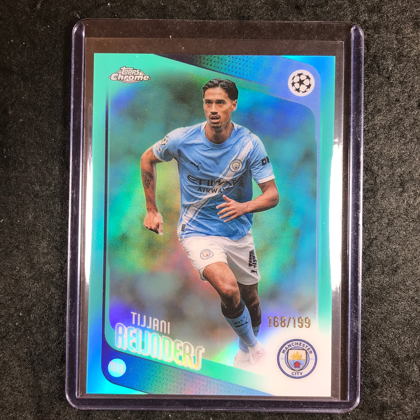 2025-26 Topps Chrome UEFA CC TIJJANI REIJNDERS Aqua Refractor 168/199