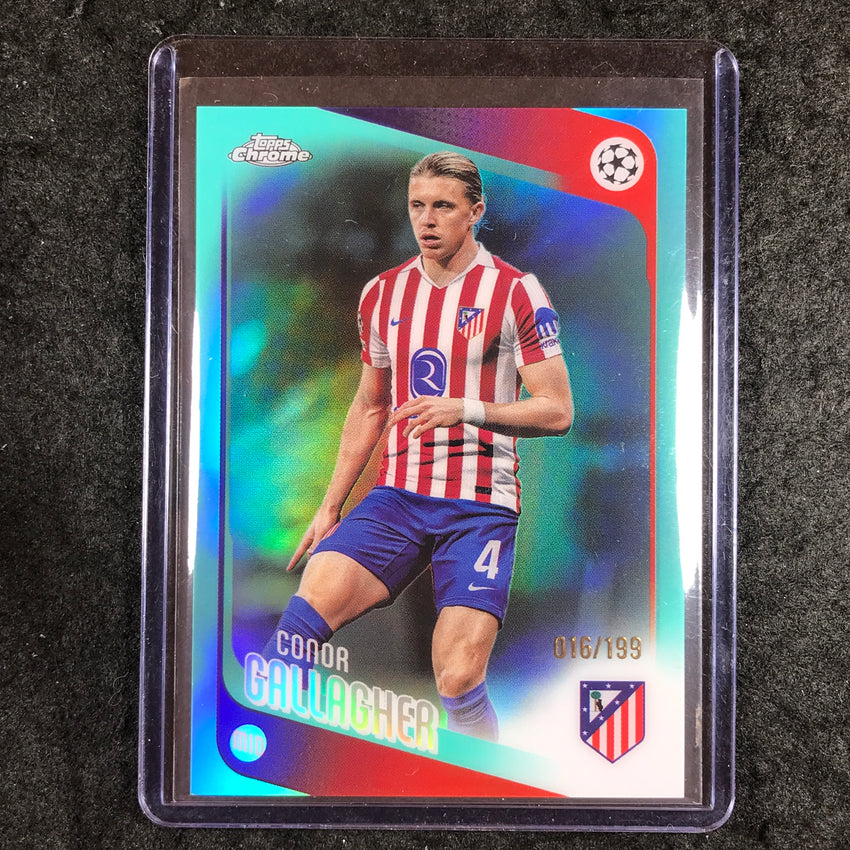 2025-26 Topps Chrome UEFA CC CONOR GALLAGHER Aqua Refractor 16/199