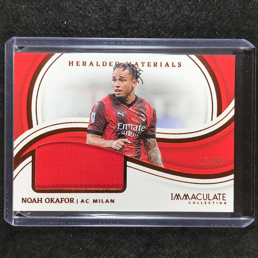 2023-24 Immaculate Soccer NOAH OKAFOR Heralded Materials Jersey Relic Base 16/99