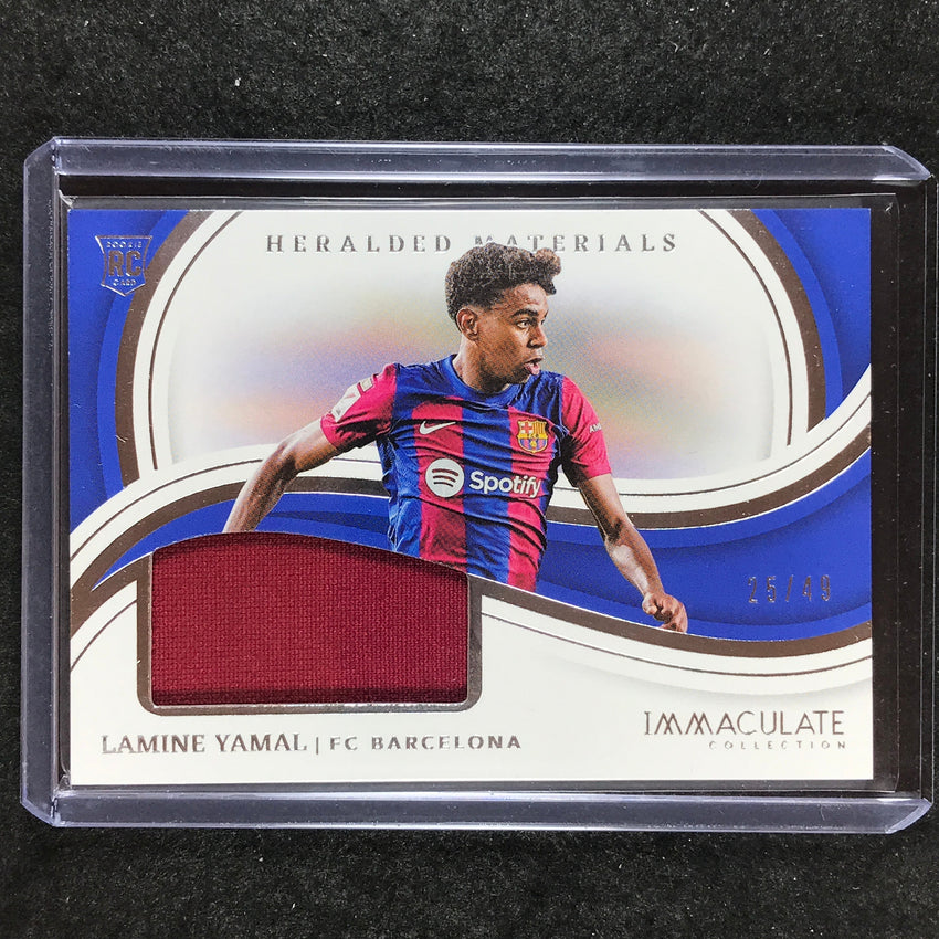 2023-24 Immaculate Soccer LAMINE YAMAL Heralded Materials Rookie Jersey 25/49