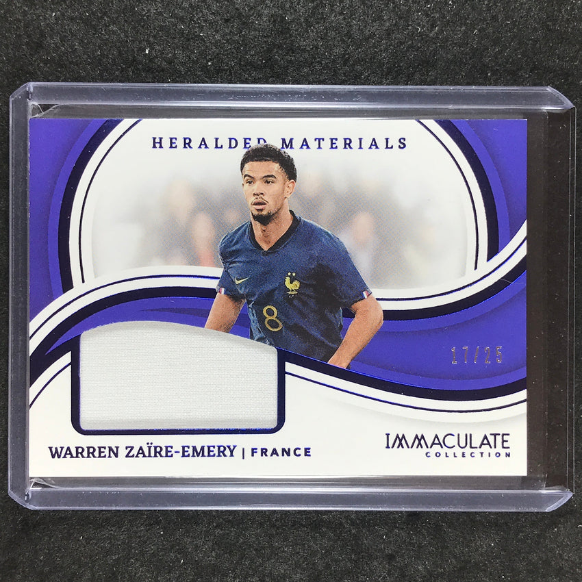 2023-24 Immaculate Soccer WARREN ZAIRE-EMERY Heralded Materials Jersey 17/25