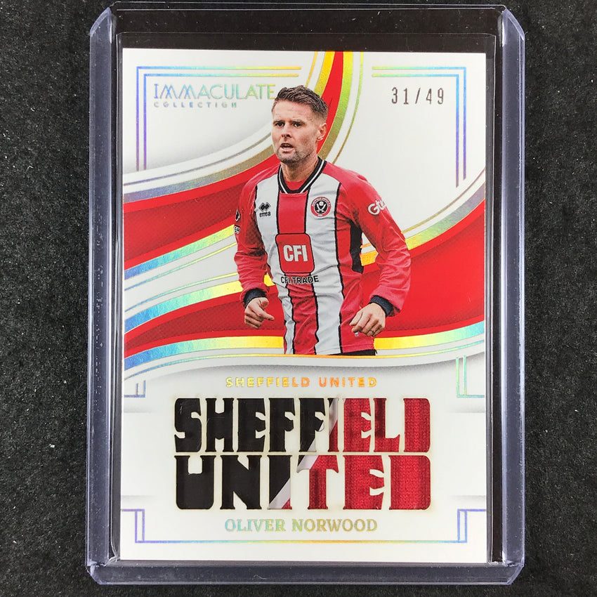2023-24 Immaculate Soccer OLIVER NORWOOD Jumbo Team Names Patch Relic 31/49