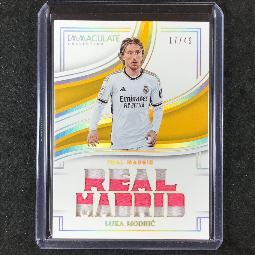 2023-24 Immaculate Soccer LUKA MODRIC Jumbo Team Names Patch Relic 17/49