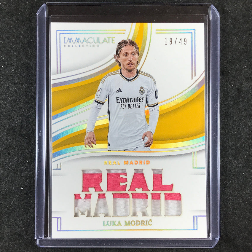 2023-24 Immaculate Soccer LUKA MODRIC Jumbo Team Names Patch Relic 19/49